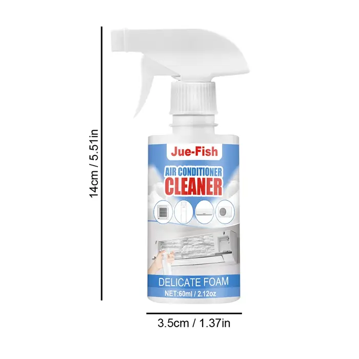 Nettoyant pour climatiseur, bobine de nettoyage de la saleté, mousse de lavage, désodorisant, radiateurs, nettoyeur de ventilateur, Agent de nettoyage pour climatiseur domestique