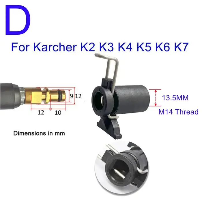 Convertisseur de tuyau de laveuse haute pression pour Karcher Bosch AR Black Decker Patriot Dawoo Nilfisk adaptateur