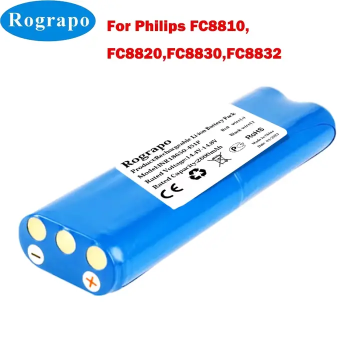 Batterie pour aspirateur robot Philips, 14.8V, 2800mAh, compatible avec les modèles FC8810, FC8820, FC8830, FC8832, FC8932, nouveau