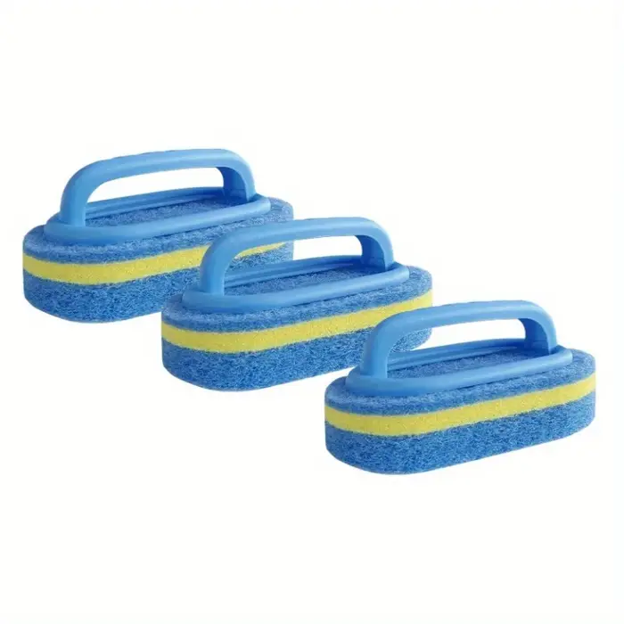 Kit de 3 brosses de nettoyage pour piscine, éponge en PP pour carrelage et paroi de piscine, accesso