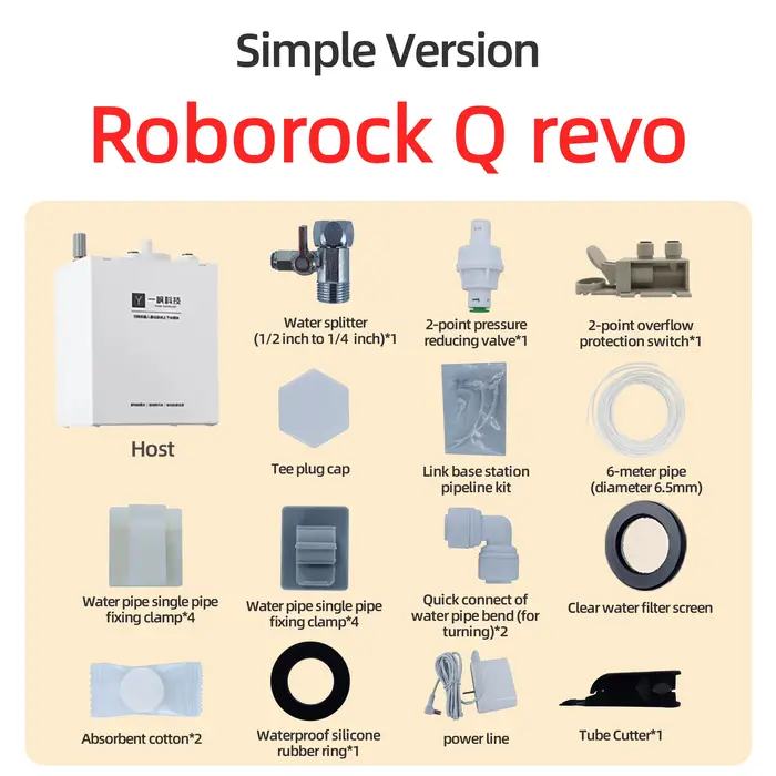 Roborock-Kit de changement d'eau pour aspirateur robot Q Revo, recharge automatique et kit de branch