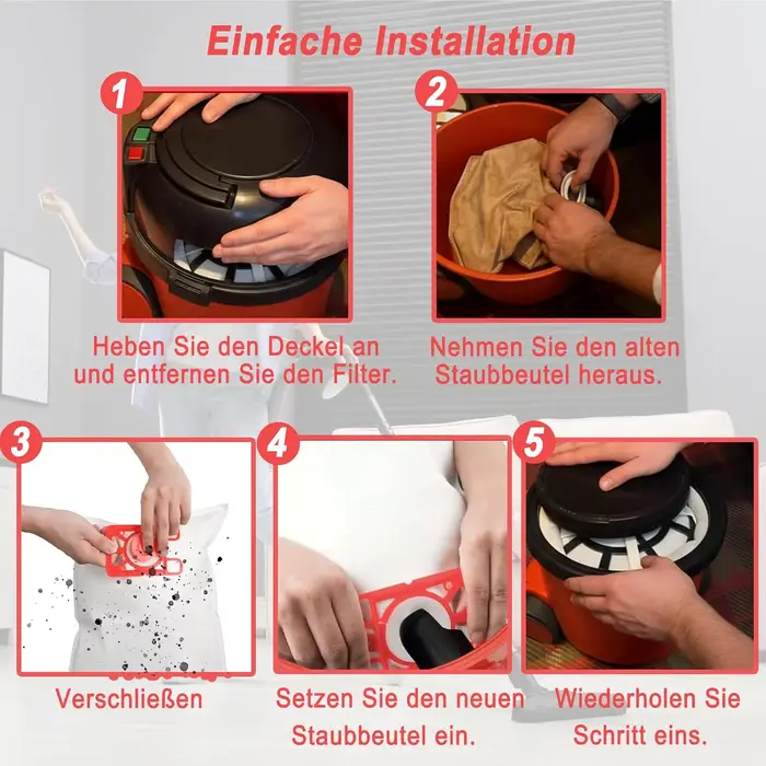 Sacs de rechange pour aspirateur Numatic Henry - Compatibles avec NVM-1CH pour aspirateurs