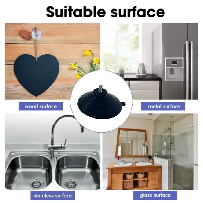 Ventouses sous vide noires de 60mm