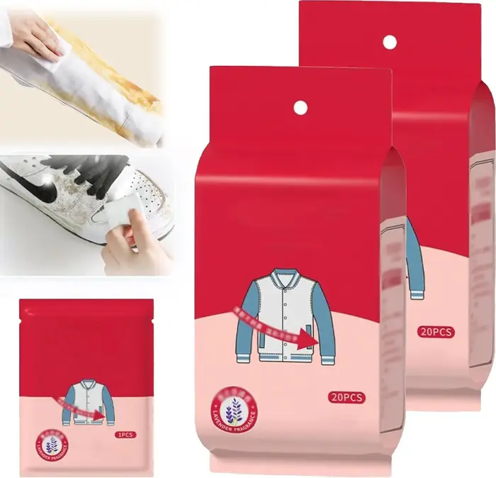 Lingettes humides jetables pour l'élimination des taches de vêtements