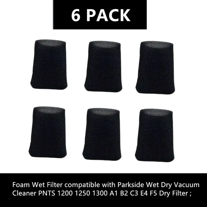 Filtre de support en mousse compatible avec aspirateur sec Parkside