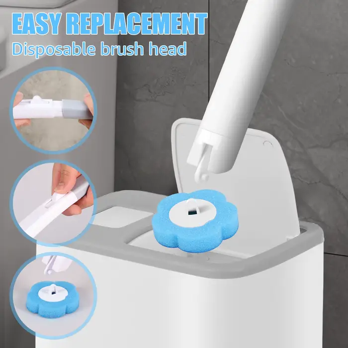 Brosse de toilette avec Kits de têtes de rechange jetables