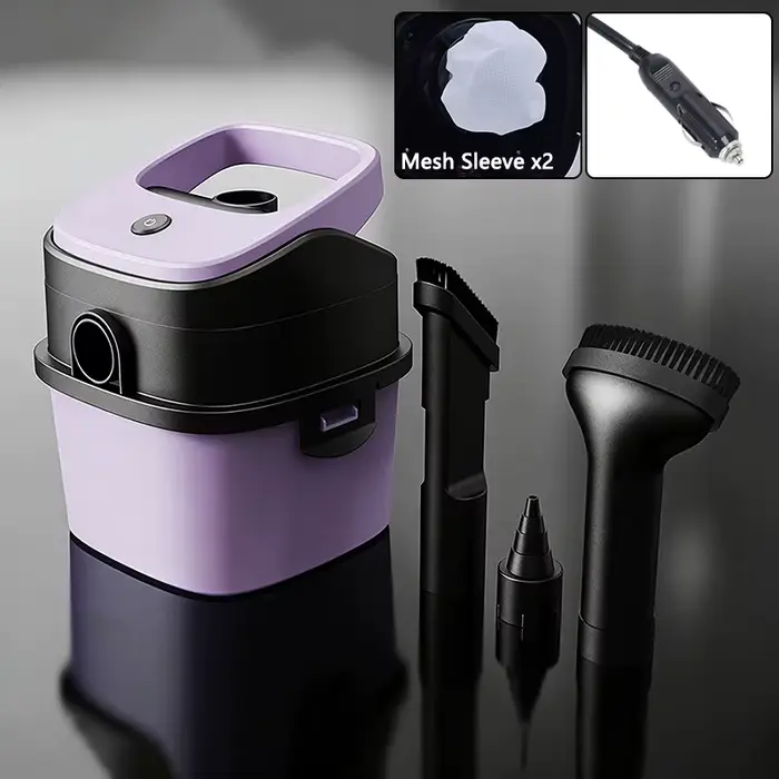 Aspirateur de voiture 12V, utilisation humide et sèche, multifonctionnel, portable, aspiration puiss