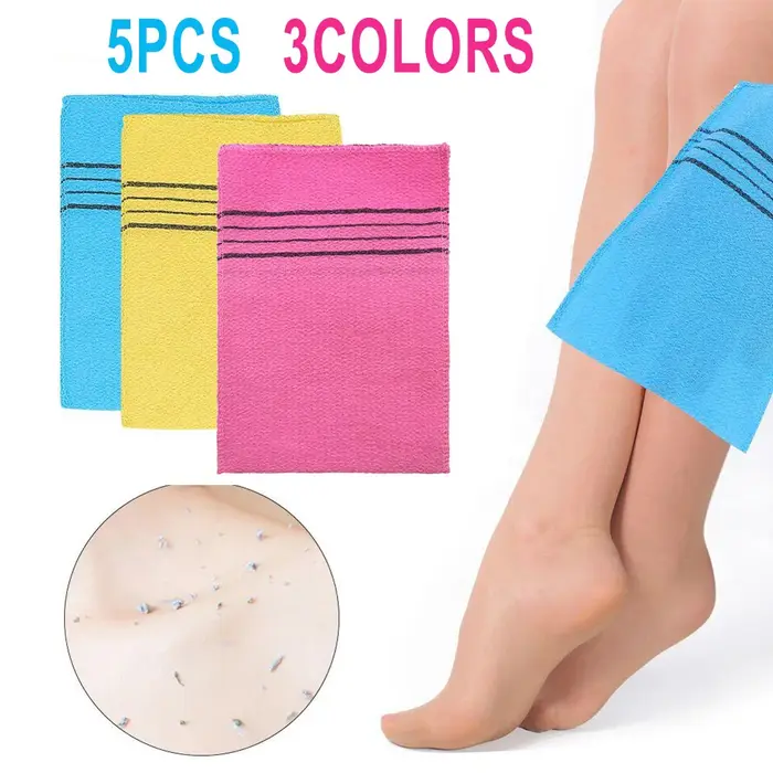5 pièces/ensemble coussin de bain exfoliant serviettes ensemble coréen italie asiatique exfoliant ba