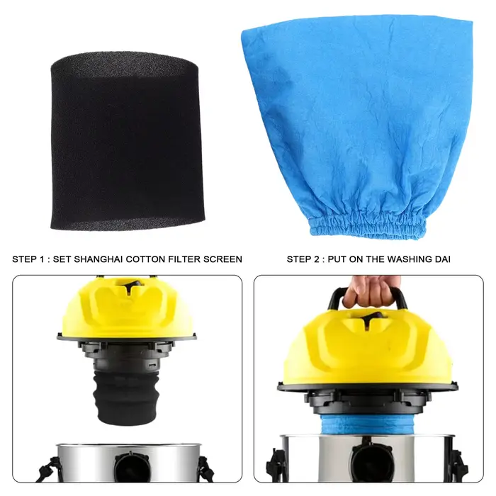 Sacs Filtrants en Textile pour Karcher MV1 WD1 Wwiches WD3