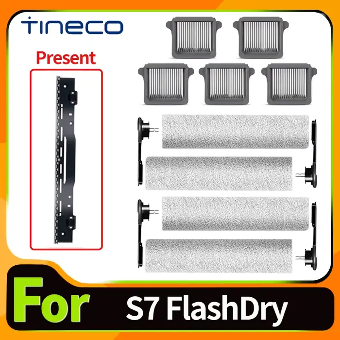 Tineco Floor One S7 FlashDry aspirateur sec et humide accessoires de laveuse rouleau de brosse et filtre HEPA pièces de rechange