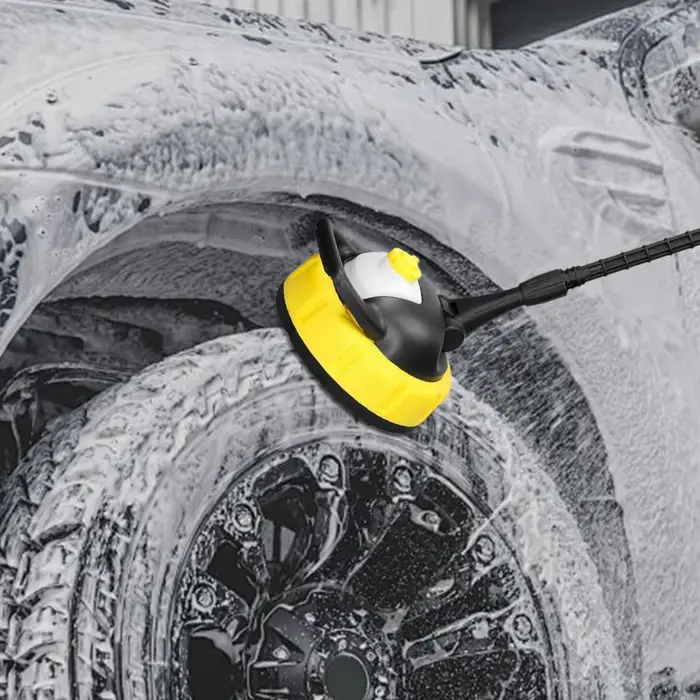 Brosse de nettoyage rotative à long manche pour nettoyeur haute pression