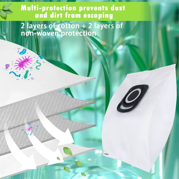 Sacs d'aspirateur compatibles avec Rowenta ZR 200520 ZR 200720 ZR 200920 Hygiène + Silence Force Compact Power X-Trem