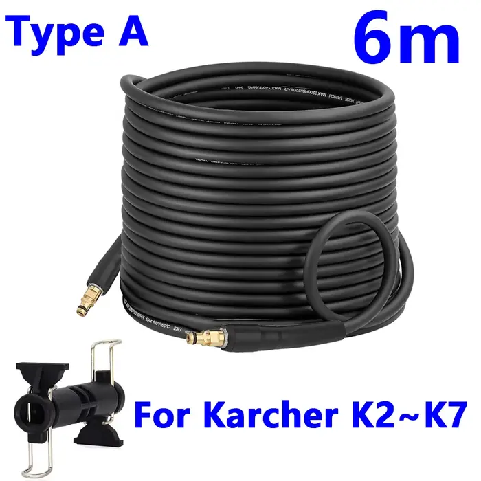 Tuyau de remplacement haute pression 6 ~ 20m, avec connecteur rapide, accessoires, tuyau d'extension