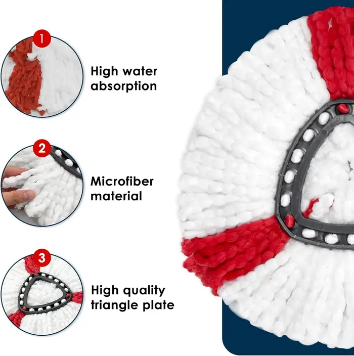 Balai Serpillère Microfibre Remplacement Compatible avec Vileda 2 en 1 Vadrouille Turbo