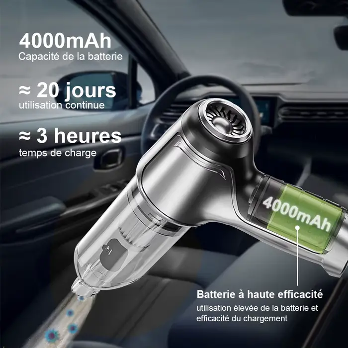 Aspirateur portable sans fil pour voiture et maison
