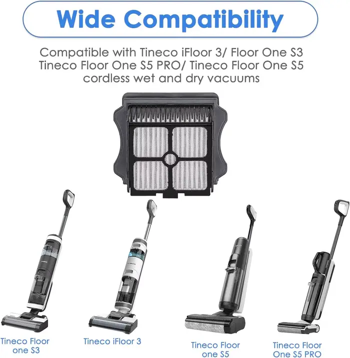 Filtres HEPA pour aspirateur sec et humide Tineco iFloor 3/ Floor One S3