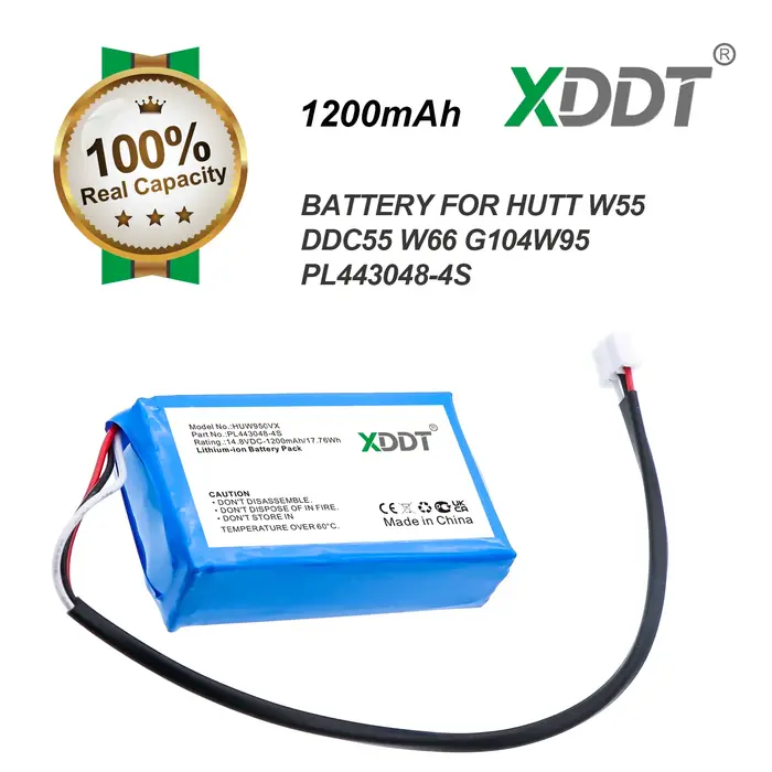 Batterie pour HUTT DDC55 DDC5 W55 W66 G104 DDC51, Robot de nettoyage de vitres, aspirateur de lavage