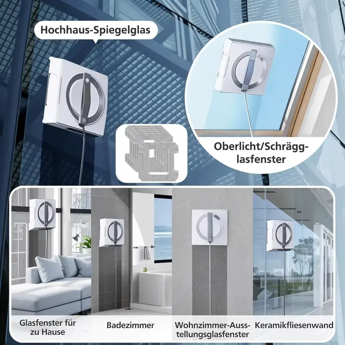 6 tampons de nettoyage pour robot nettoyeur de vitres ECOVACS Winbot W1/W1 Pro/W2