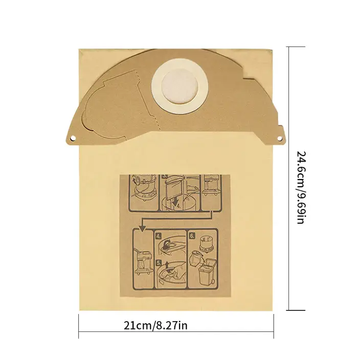 Sacs à poussière en papier pour aspirateur Karcher WD2 MV2 WD2200 WD2250 A2004 A2054 A2000 A2074 A22