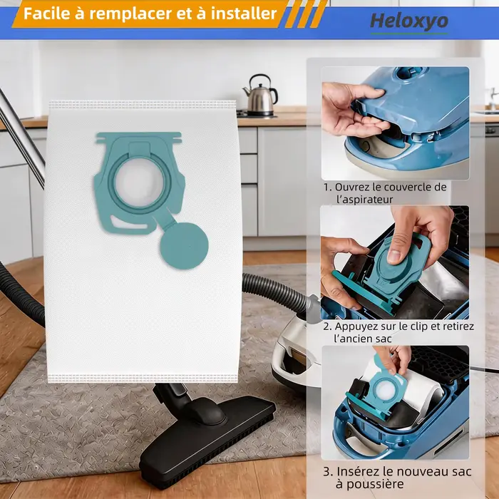 Sacs de rechange pour aspirateur HyClean Air TU