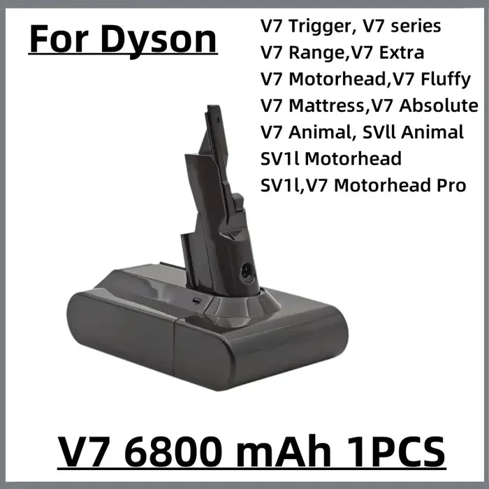 Batterie rechargeable pour aspirateur Dyson V6 V7 V8 V10 V11 V15 série SV07 DC62 DC58 DC31 absolu moelleux