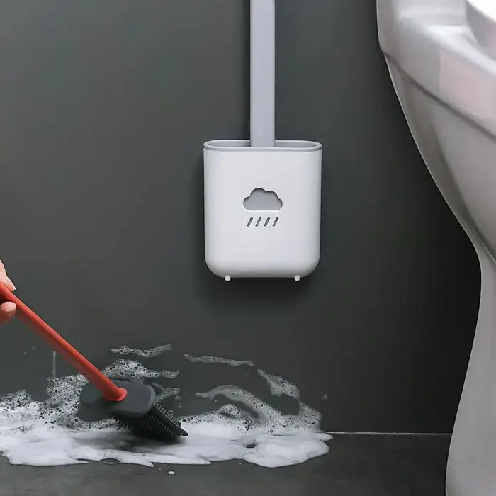 Brosse de toilette en Silicone Wc