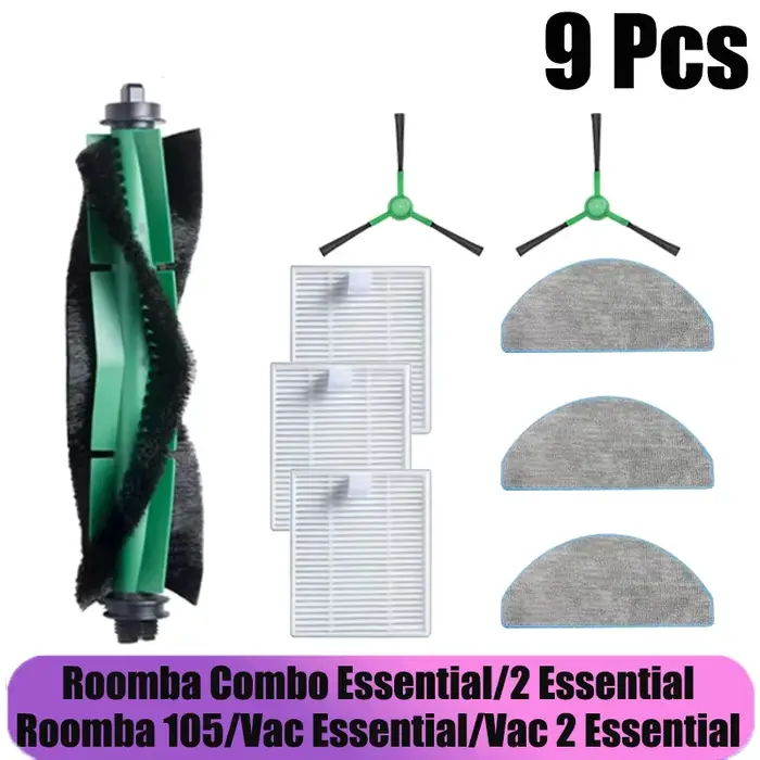 Compatible pour iRobot Roomba Combo Essential, (Roomba Vac Essential), Roomba 105 Combo, Roomba 104 