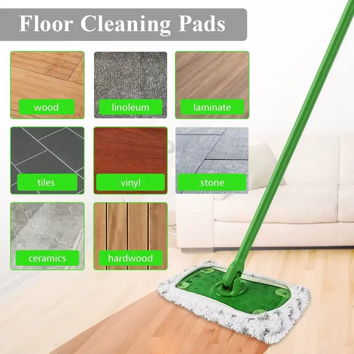 Tampons de vadrouille en microcarence réutilisables pour balayeuse Swiffer