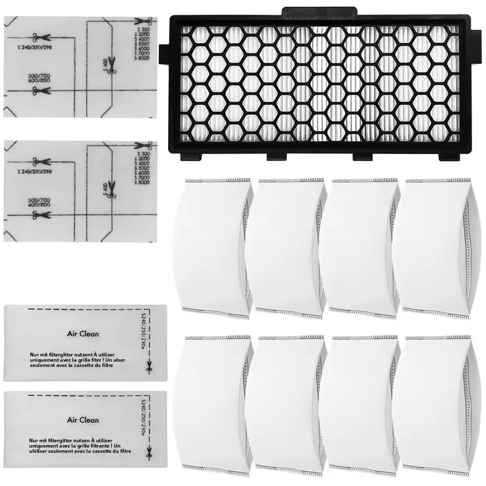 Filtre HEPA et sacs à poussière de remplacement compatibles avec les aspirateurs Miele Guard séries M1