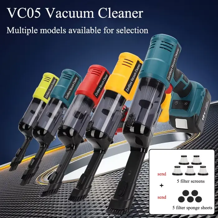 Aspirateur à moteur sans balais Portable VC05 avec réglage de la vitesse pour batterie Li-ion Makita/DeWalt/Milwaukee/Bosch/Ryobi 18/20V