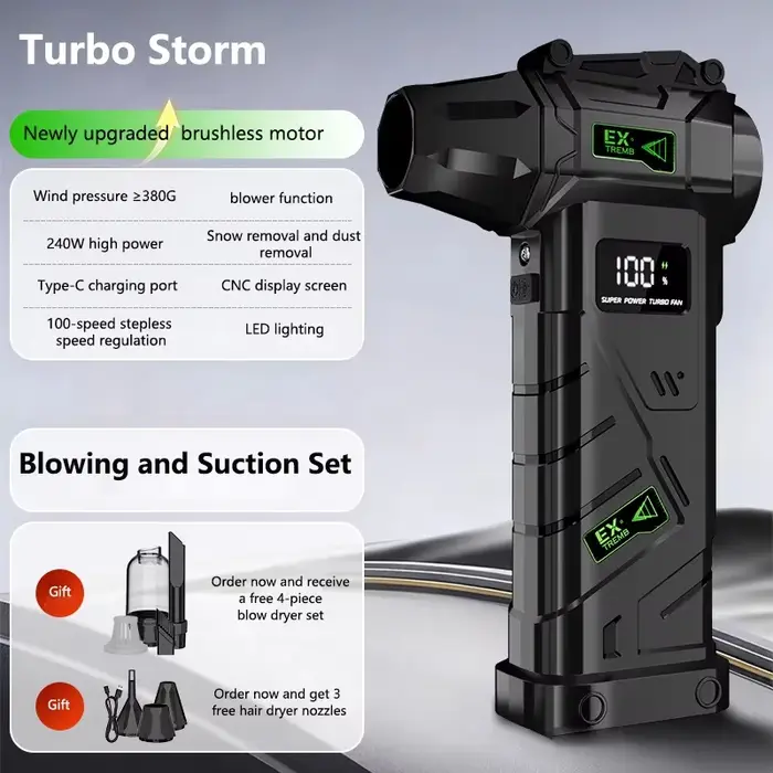 Puissant Turbo souffleur d'air 380g pression du vent 240W haute puissance