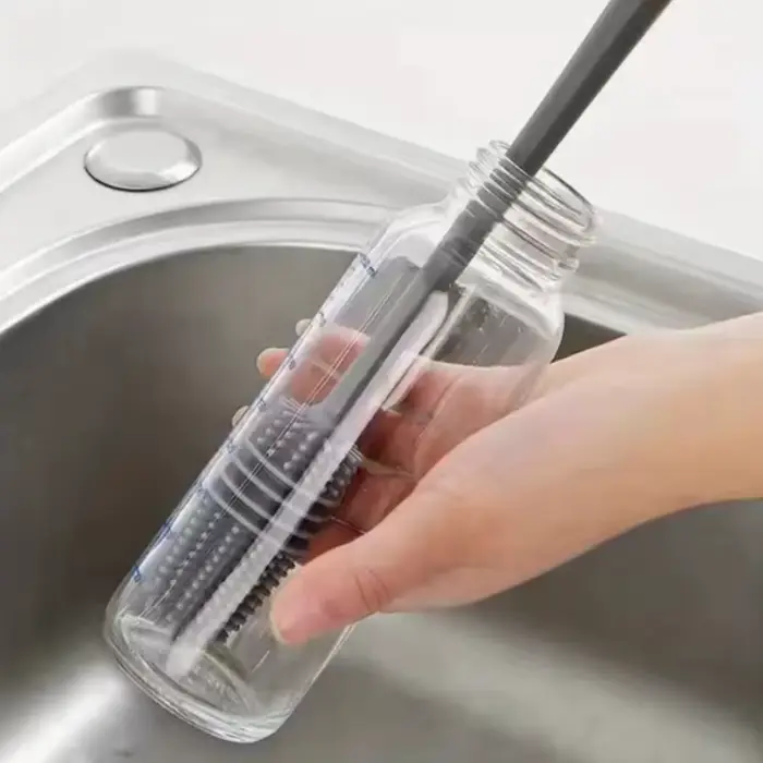 Brosse de nettoyage de verre de bouteille de boisson à Long manche de 28cm