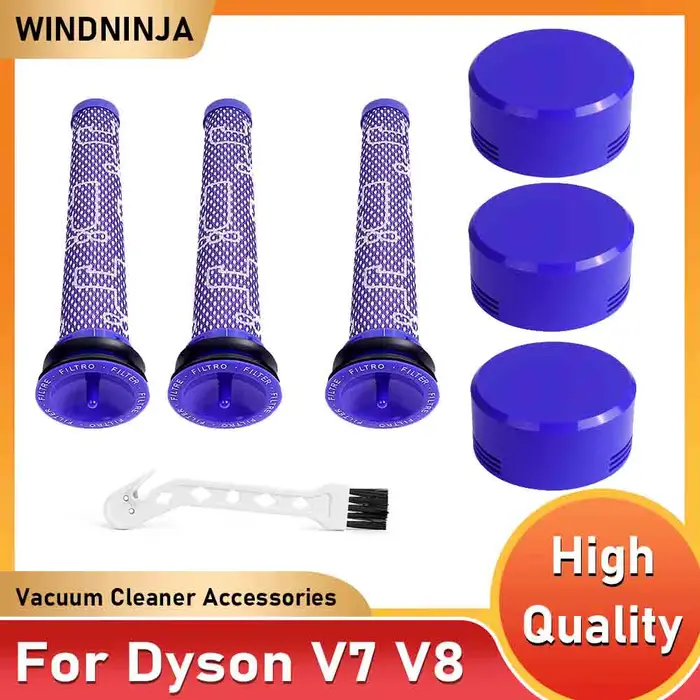Pré-filtre et post-filtre de remplacement pour aspirateurs sans fil Dyson V7 V8
