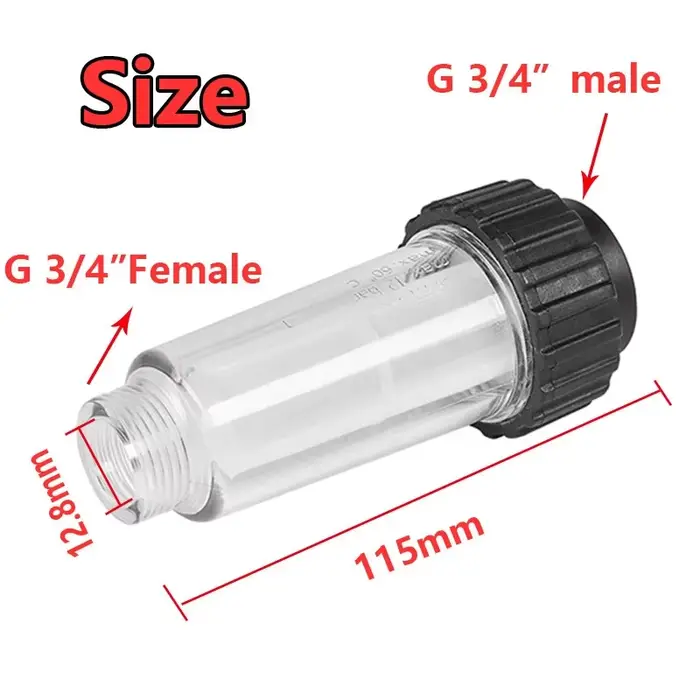 Filtre à eau pour nettoyeur haute pression, pour K2 K3 K4 K5 K6 K7 G3/4 ''175psi, accessoires pour nettoyeur haute pression de voiture