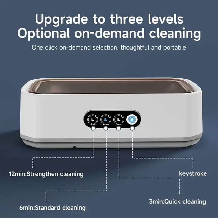 Nettoyeur à ultrasons de grande capacité réglable de 650 ml