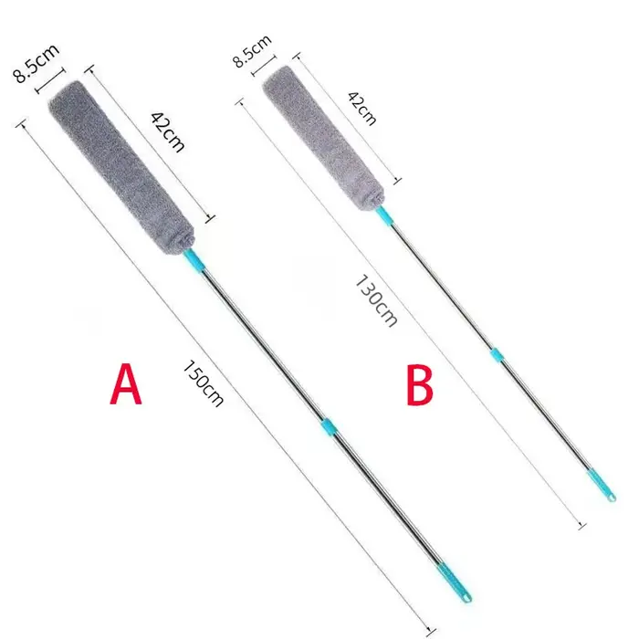 Brosse à plumeau en microcarence à long manche