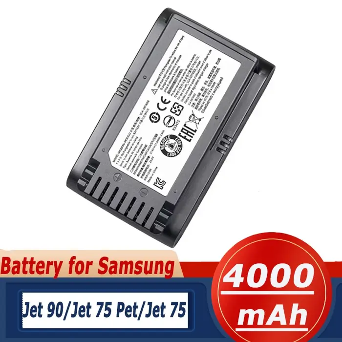 Batterie d'origine 100% pour aspirateur sans fil Samsung Vs9000 Jet90 Jet75 Jet90E VCA-SBT90