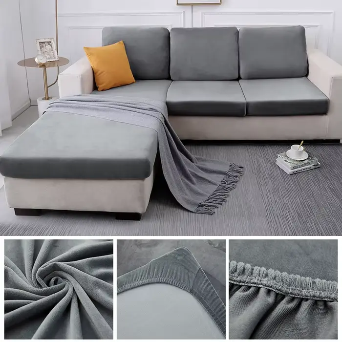 Housse de siège de canapé en tissu velours