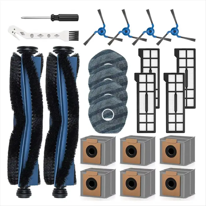 Précis-paquet de 22 accessoires pour aspirateur Robot Eufy X10 Pro Omni: brosses
