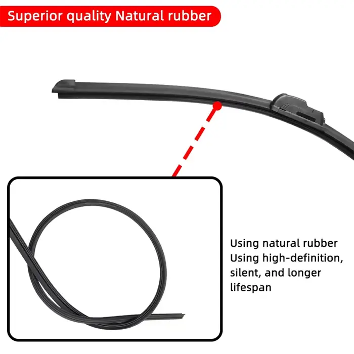 Balais d'essuie-glace avant LHD pour Tesla Model 3 2017-2026 – Nettoyage de pare-brise et vitres de voiture – Brosse anti-pluie 26"+19"