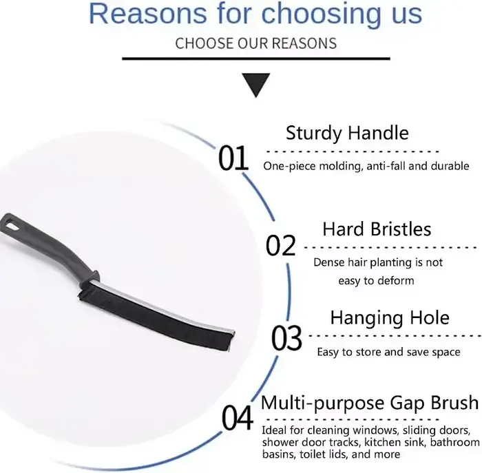 Brosse de nettoyage à poils durs pour ligne de sol de douche