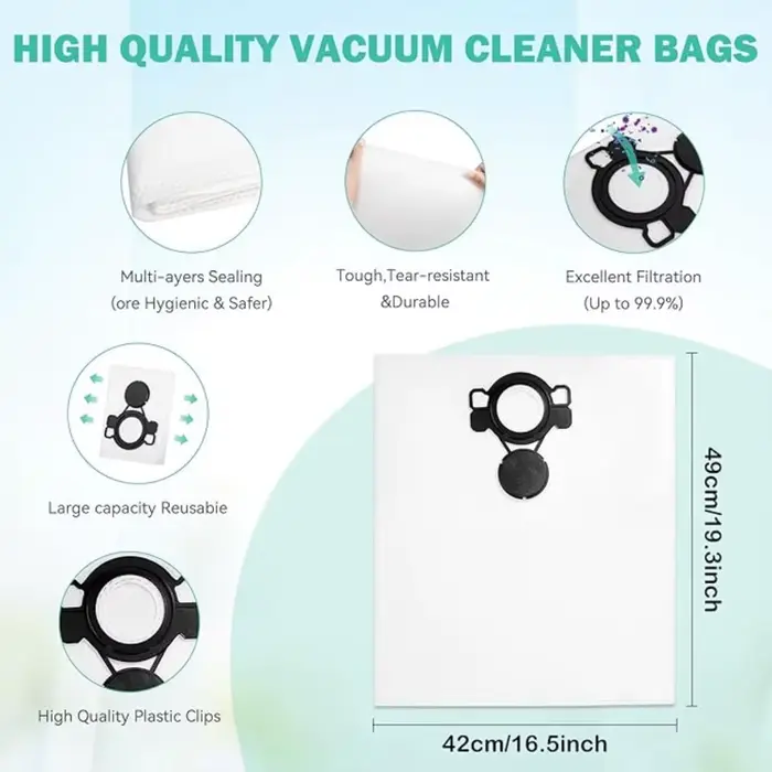 Sacs d'aspirateur pour Makita VC2000L VC2010L VC2012L VC2511L VC2512L VC3011L