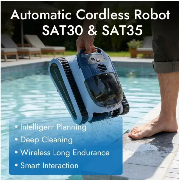 Machine de nettoyage automatique sans fil pour piscine