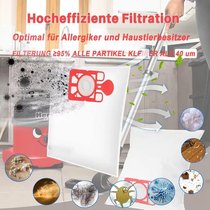 Sacs de rechange pour aspirateur Numatic Henry - Compatibles avec NVM-1CH pour aspirateurs