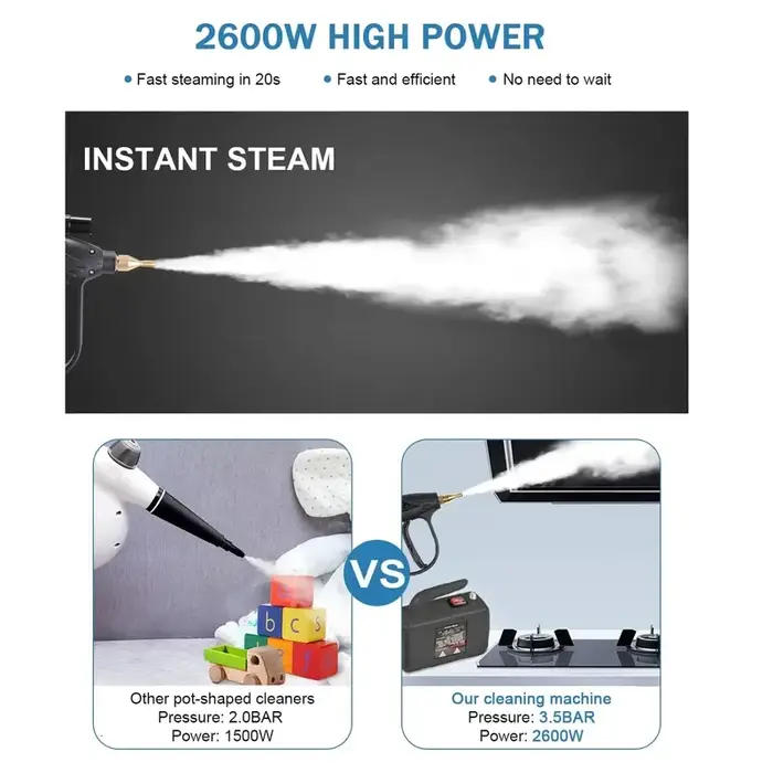 Nettoyeur à vapeur électrique domestique 3000W 4.5Bar