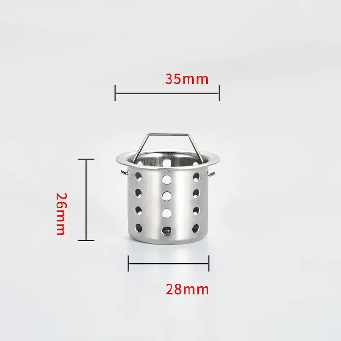 Filtre à eau en acier inoxydable, crépine précieuse, égout d'évier, écran de déchets, vidange de sol