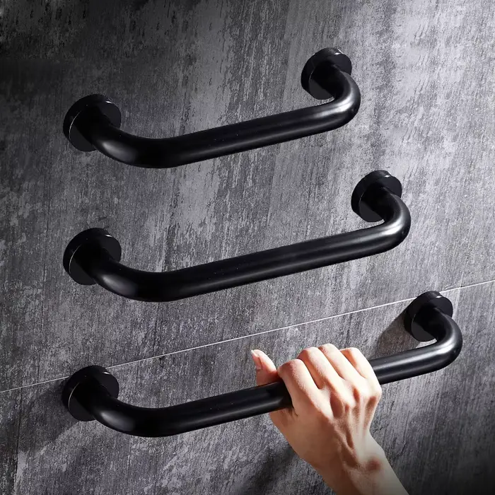 Barre d'appui noire 30/40/50cm pour personnes âgées