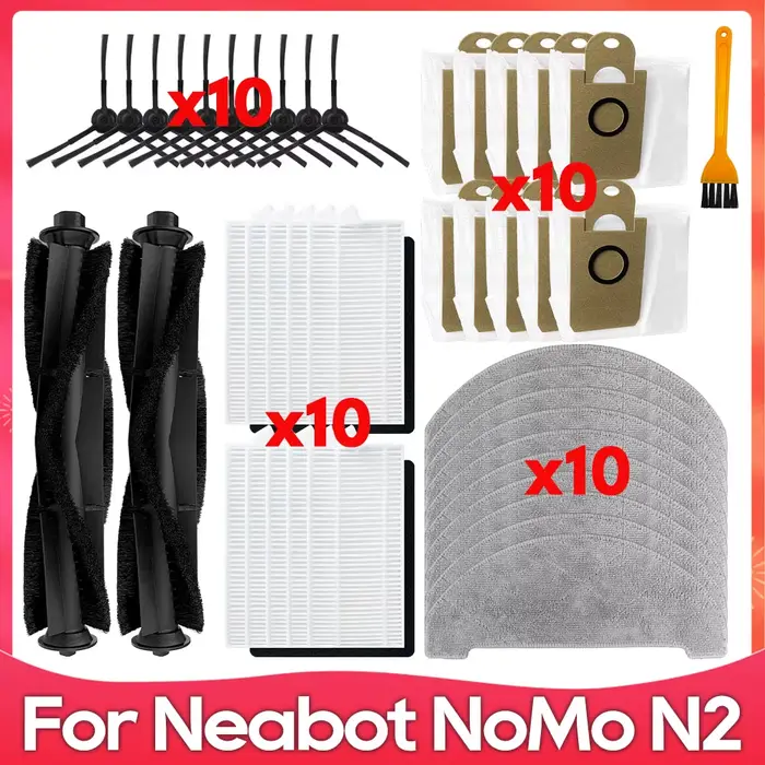 Compatible avec ( Neabot NoMo N2, Imou L11 Pro, Honiture Q6 Pro ) Brosse à rouleau Filtre Chiffon de