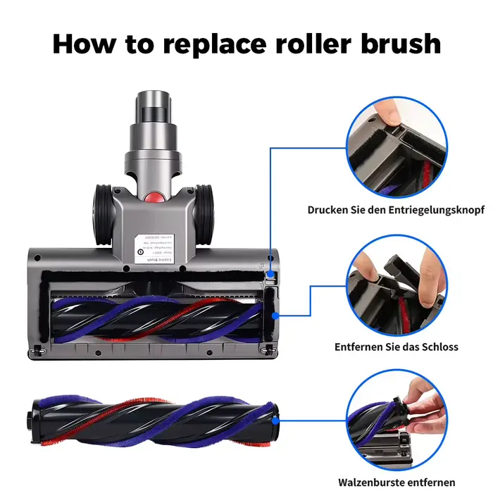Accessoires pour aspirateur Dyson V6 V7 V8 V10 V11 V12 V15 : brosse à rouleau souple