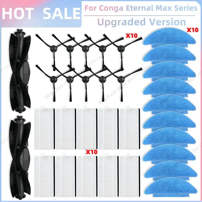 Compatible avec les pièces de rechange et accessoires du robot aspirateur Cecotec Conga Eternal Pet Max X-Treme